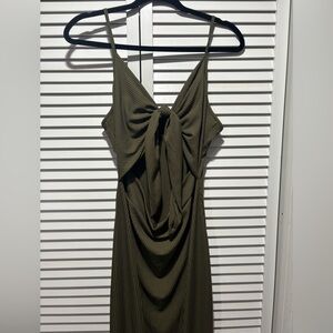 Elegant Olive Green Dress